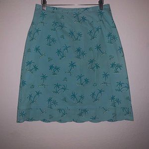 Blue Palm Tree Skirt